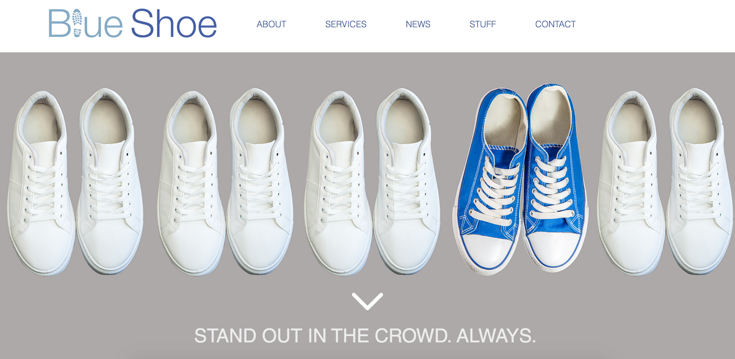 Blue Shoe Content Brand Kit And Logos