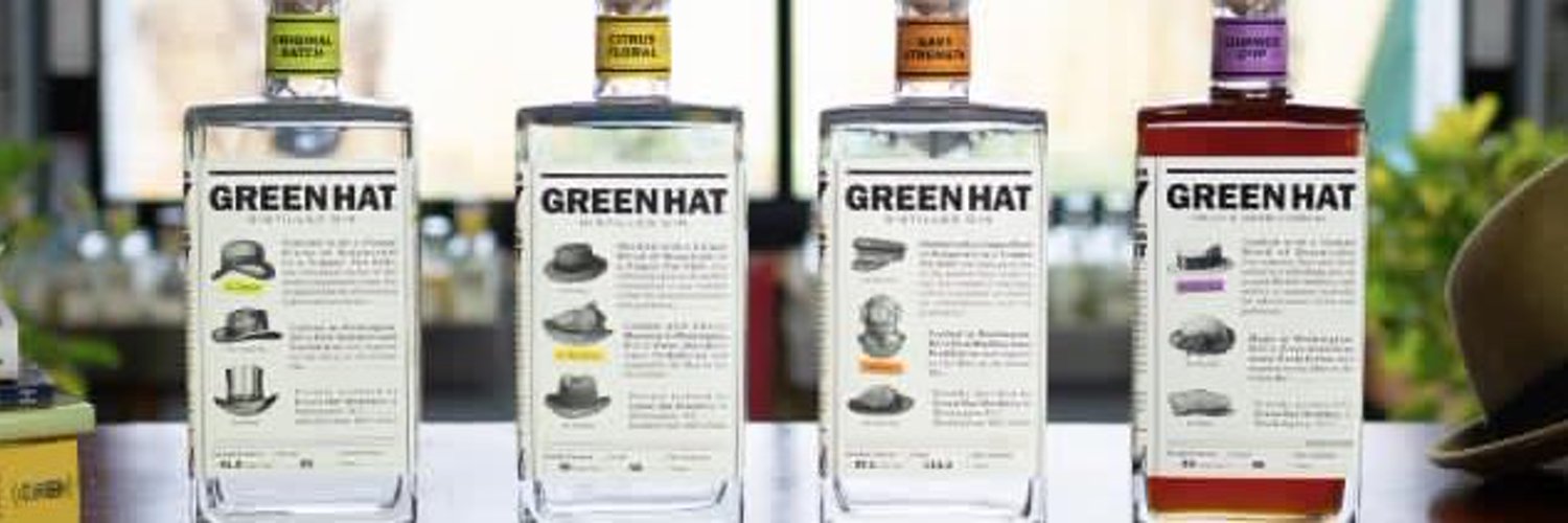 Green Hat Gin Brand Kit And Logos