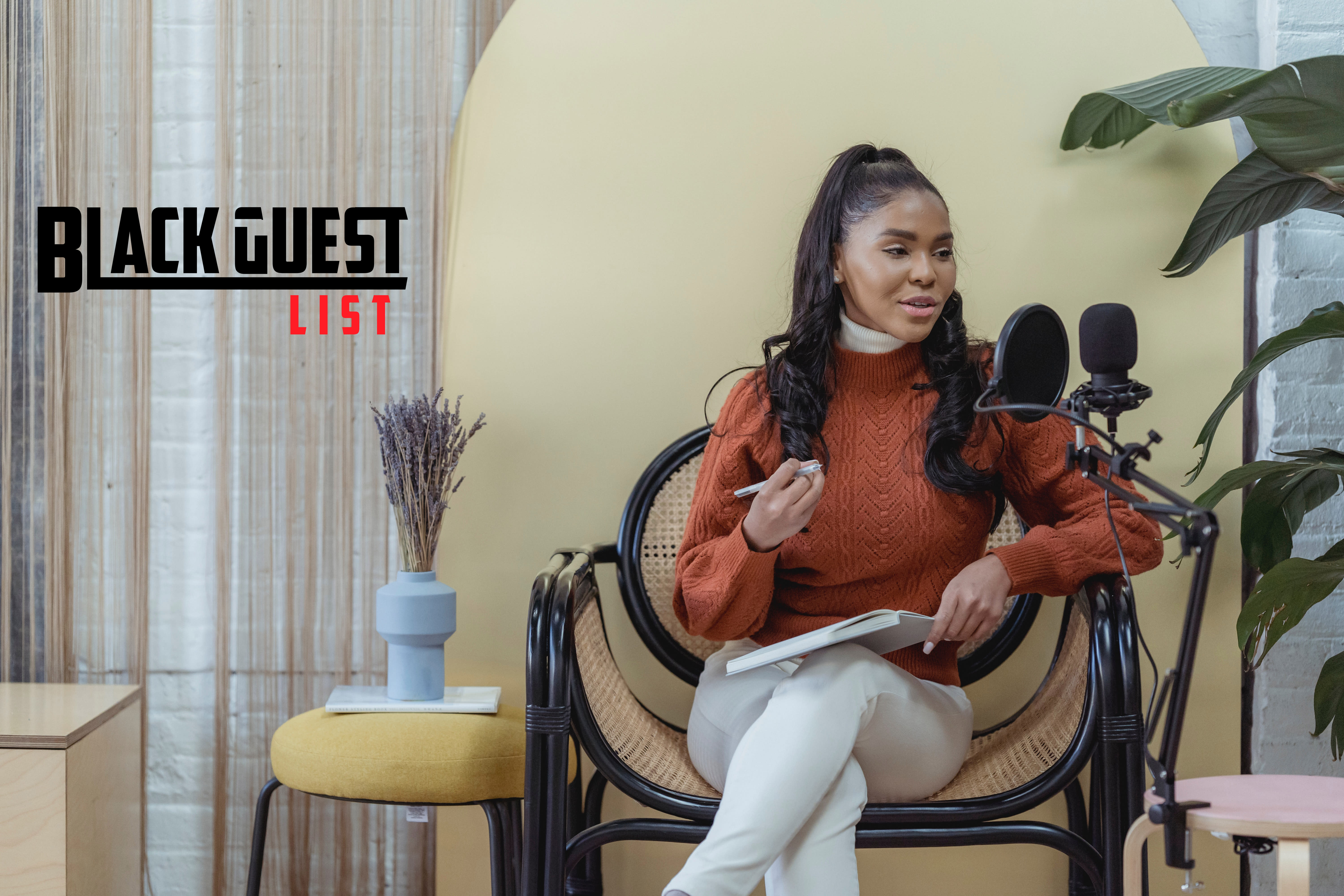 Black Guest List Television, Radio, Podcast Media Opportunities For Black People Brand Kit And Logos